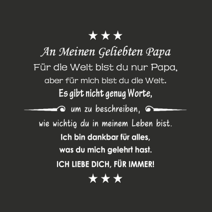 Herren Armband- An Meinen Geliebten Papa Ich bin dankbar für alles-Geschenk mit Nachrichtenkarte