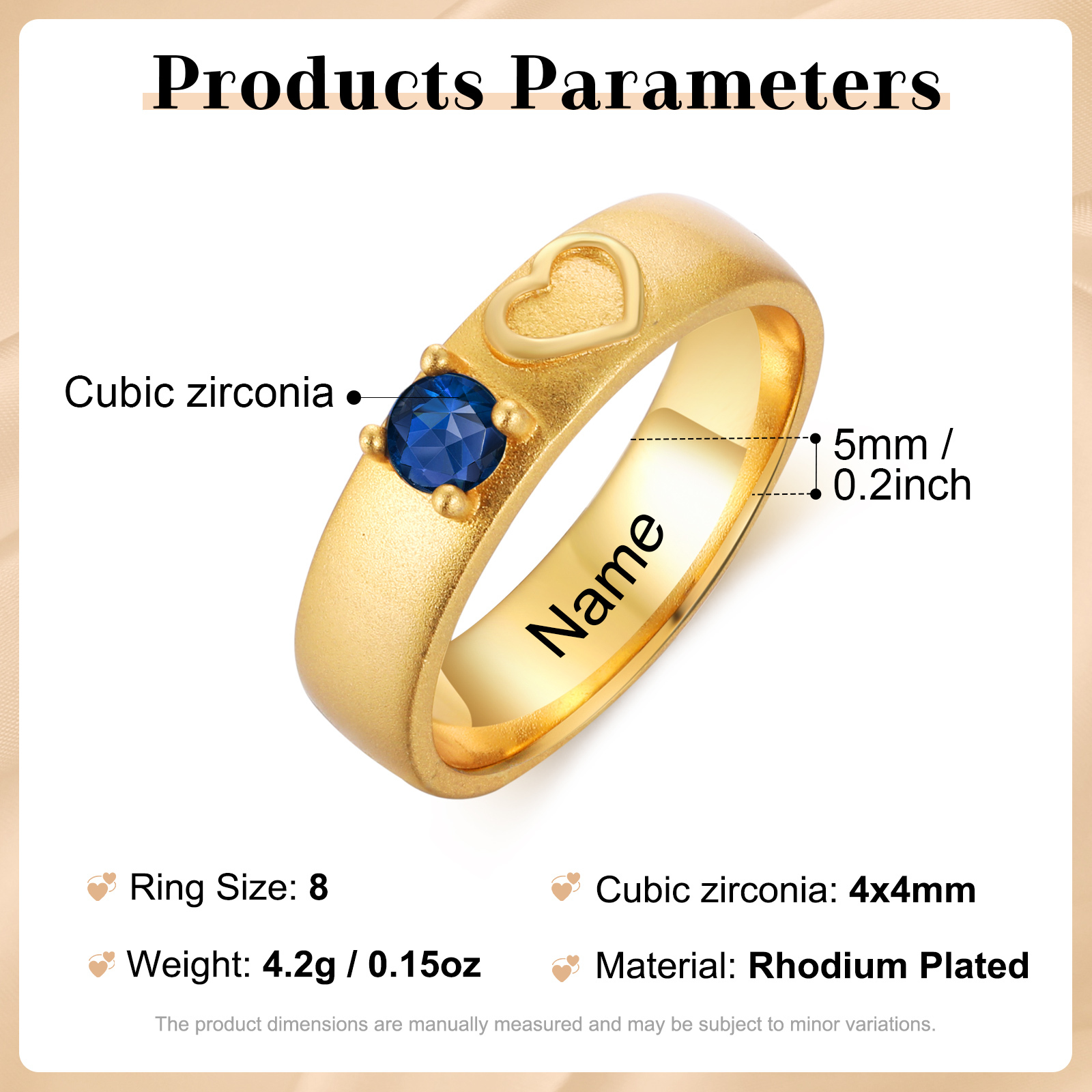 Personalisierte Partner-Ringe – Vergoldete Ringe mit Gravur & Geburtssteinen