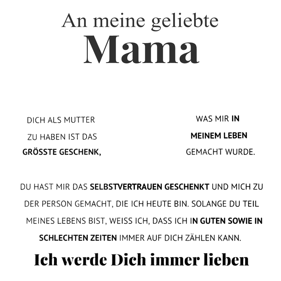 925 Sterling Silber Herz Halskette - An Meine geliebte Mama-Geschenk mit Nachrichtenkarte 