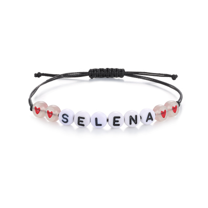 Personalisierter 1 Name Acryl Perle Handseil Armband