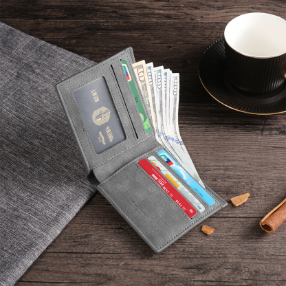 Benutzerdefinierte Foto & Name Geldbörse - Brieftasche für Männer 