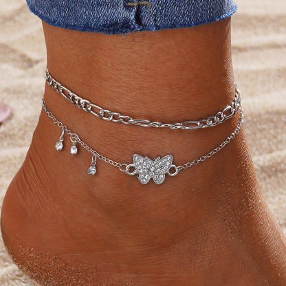 Fußkettchen-Set mit Schmetterlings – Sommerliches Highlight