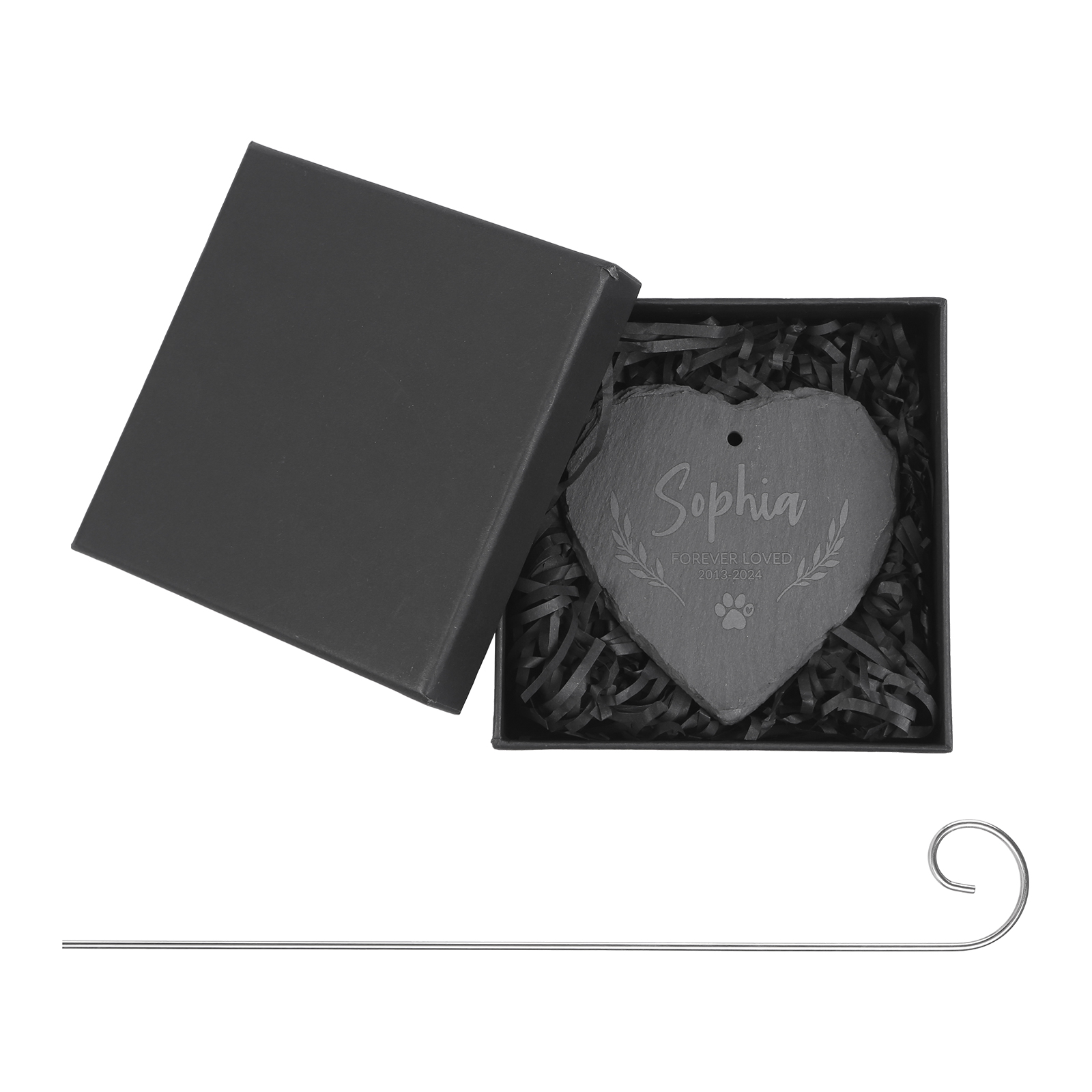 Personalisierter Grabstecker aus Schiefer – mit Name, Text & Datum graviert