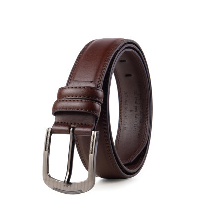 Personalisierter 1 Text Gelb Schwarz Braun Herren Ledergürtel - Geschenk für Ehemann/Freund