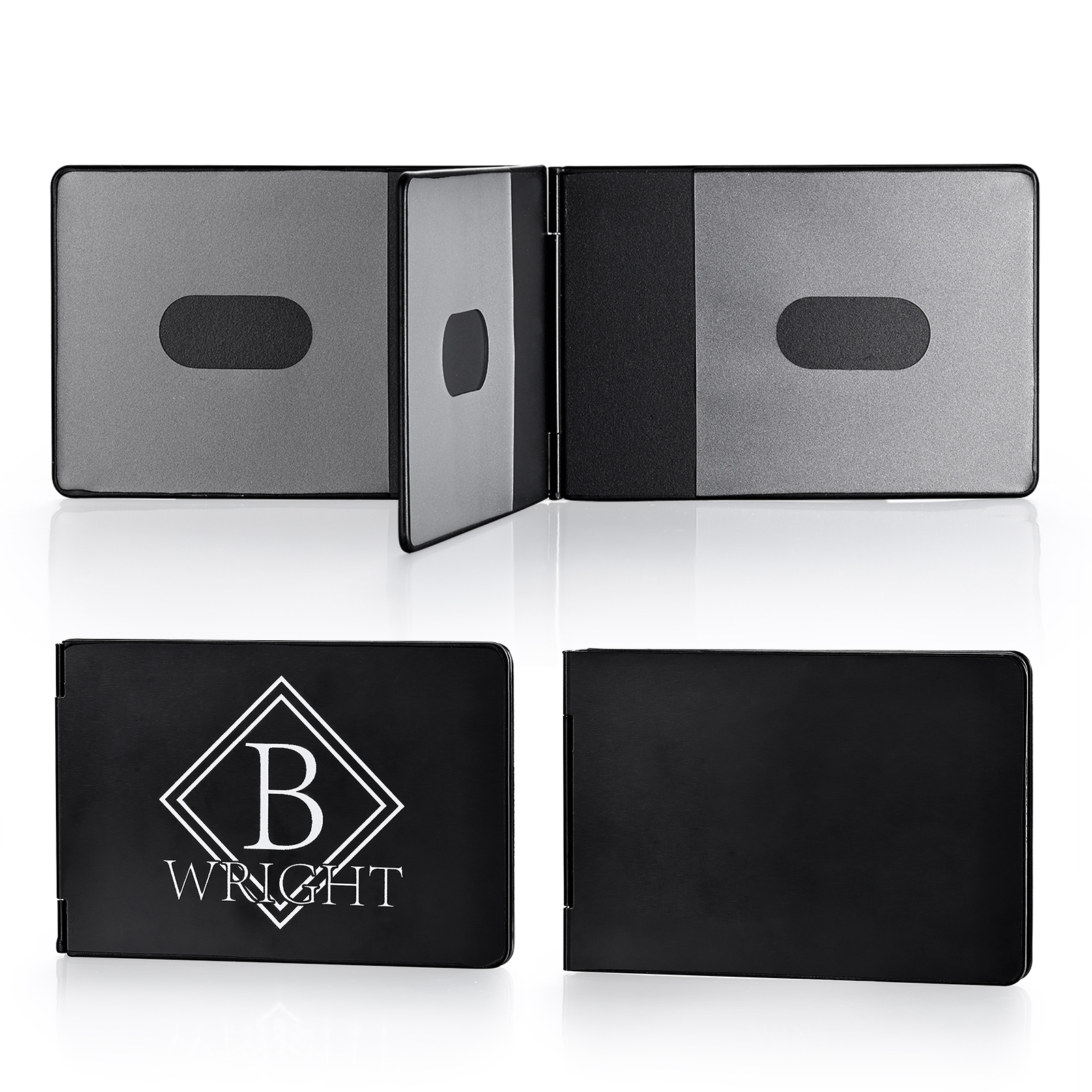 Herren Personalisierte Name & Buchstabe Kreditkarten Etui aus Metall in 3 Farben & 9 Stile