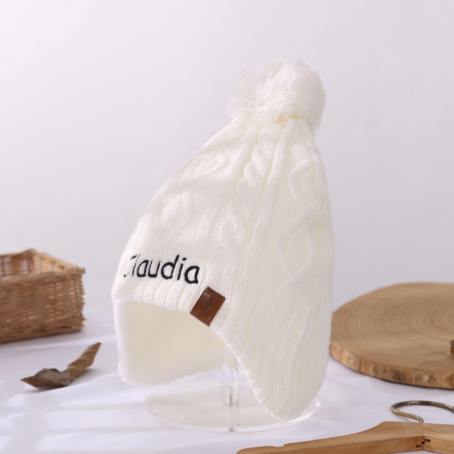 Personalisierbarer Name Strick Stickerei Beanie Mütze – In 4 Farben erhältlich für den perfekten Winterlook