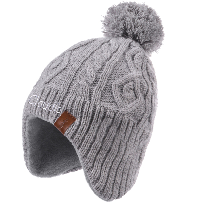 Personalisierbarer Name Strick Stickerei Beanie Mütze – In 4 Farben erhältlich für den perfekten Winterlook