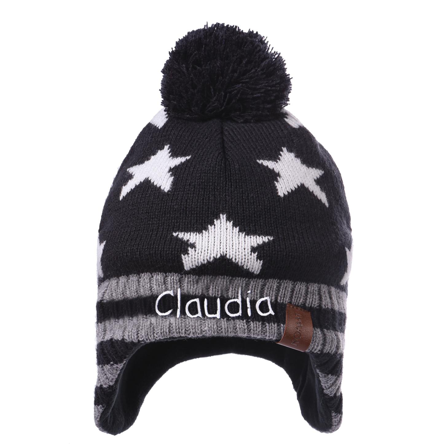 Personalisierbarer Name Strick Stickerei Beanie Mütze – In 4 Farben erhältlich für den perfekten Winterlook