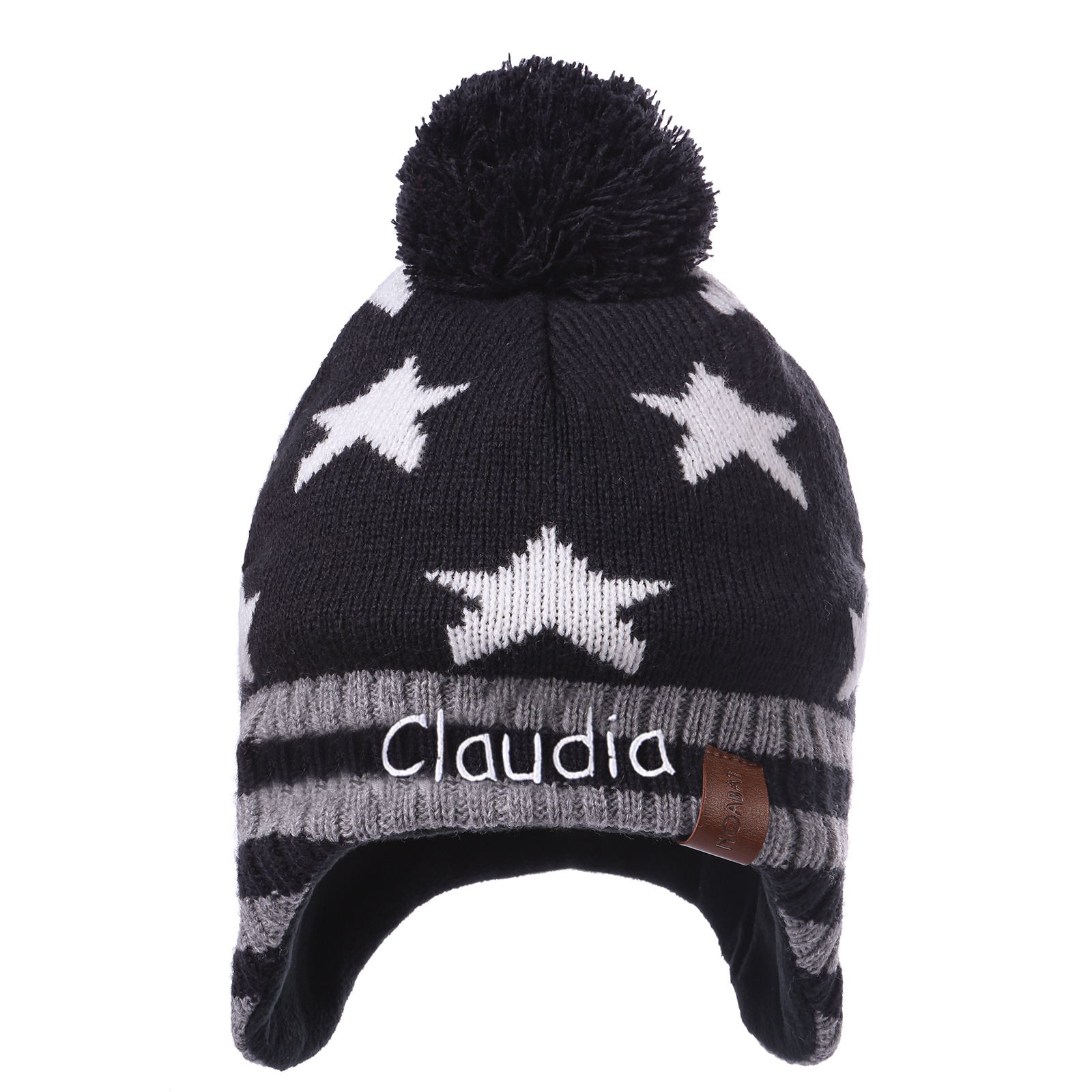 Personalisierbarer Name Strick Stickerei Beanie Mütze – In 4 Farben erhältlich für den perfekten Winterlook