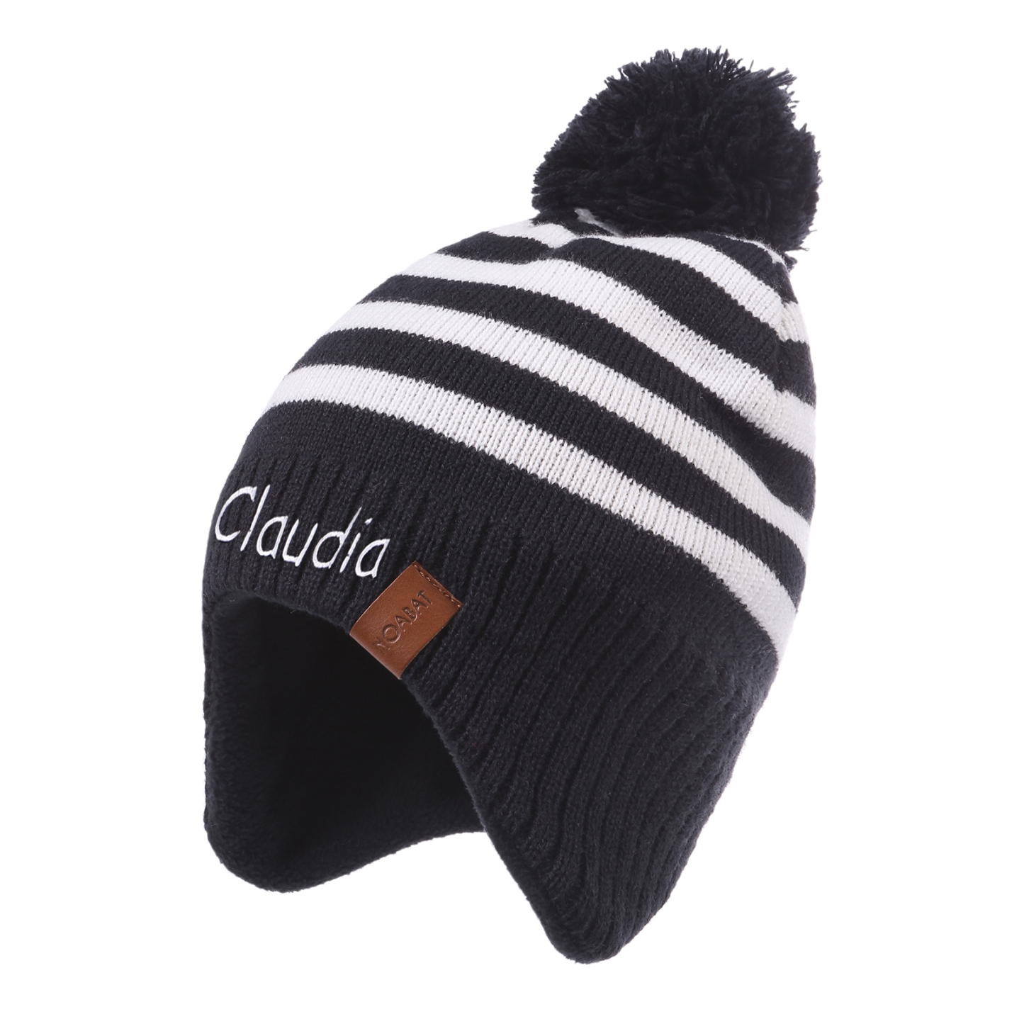Personalisierbarer Name Strick Stickerei Beanie Mütze – In 4 Farben erhältlich für den perfekten Winterlook