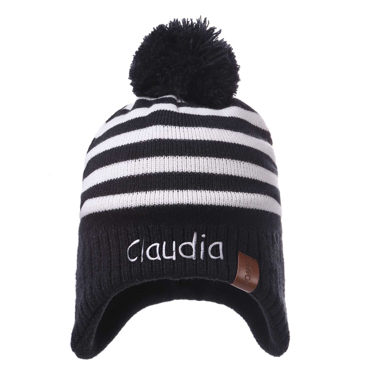 Personalisierbarer Name Strick Stickerei Beanie Mütze – In 4 Farben erhältlich für den perfekten Winterlook