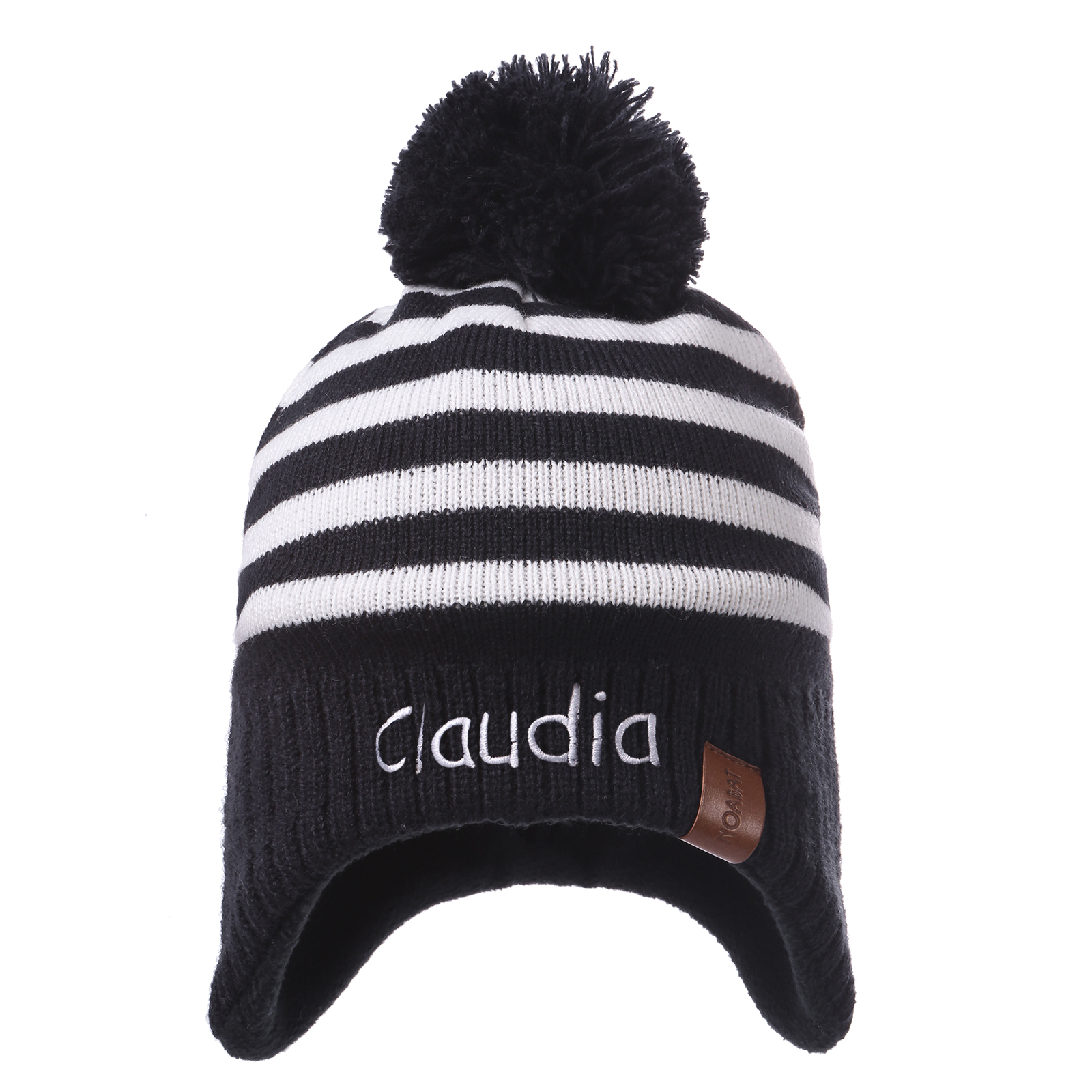 Personalisierbarer Name Strick Stickerei Beanie Mütze – In 4 Farben erhältlich für den perfekten Winterlook