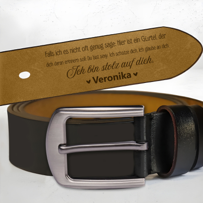 Personalisierte Text und Name Herren Ledergürtel – Perfektes Geschenk