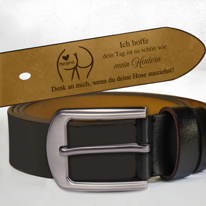 Personalisierter Text und Name Herren Ledergürtel – Perfektes Geschenk für Ihr Ehemann oder Freund