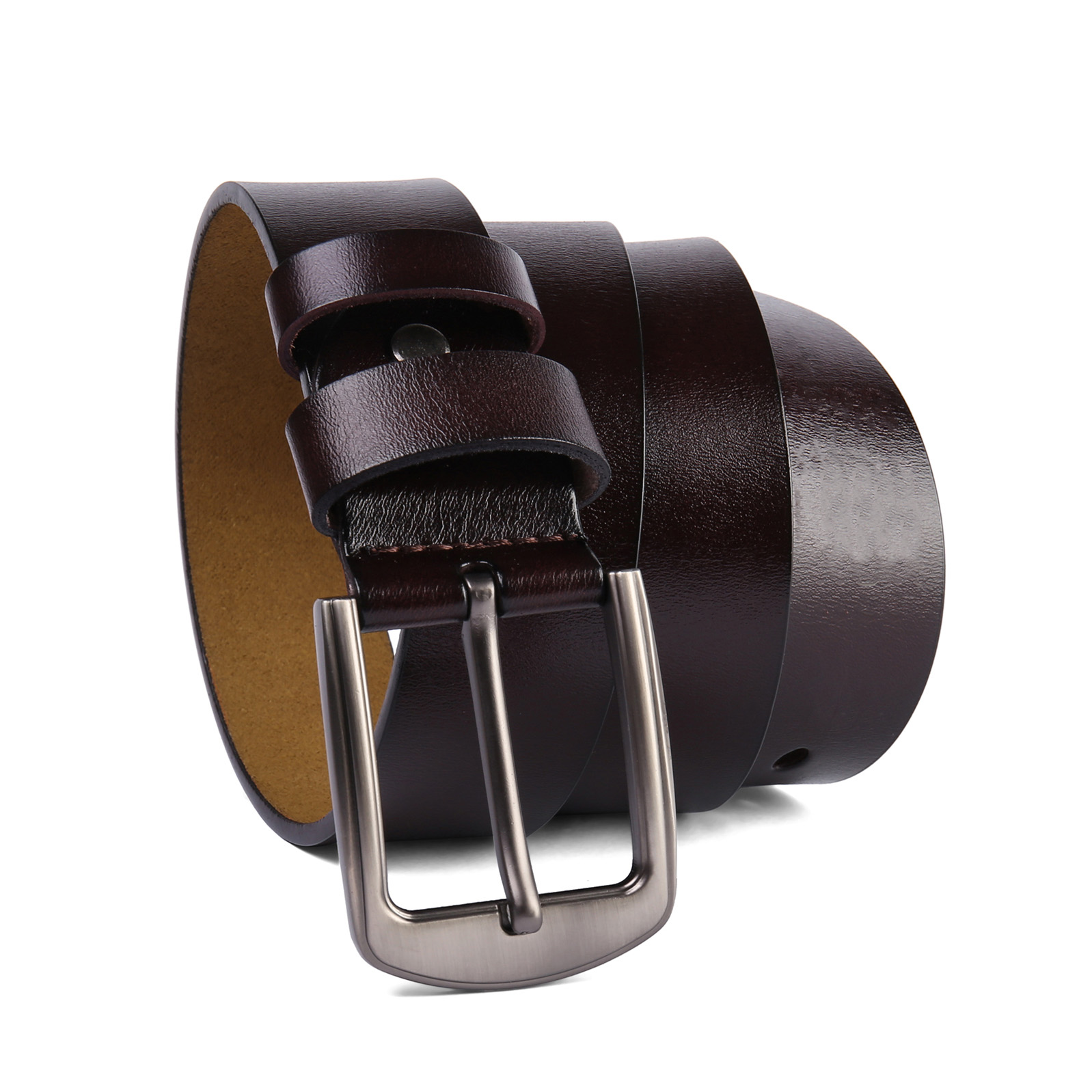 Personalisierte 2 Namen Herren Ledergürtel - Denk an mich - Perfektes Geschenk für Ihr Ehemann oder Freund