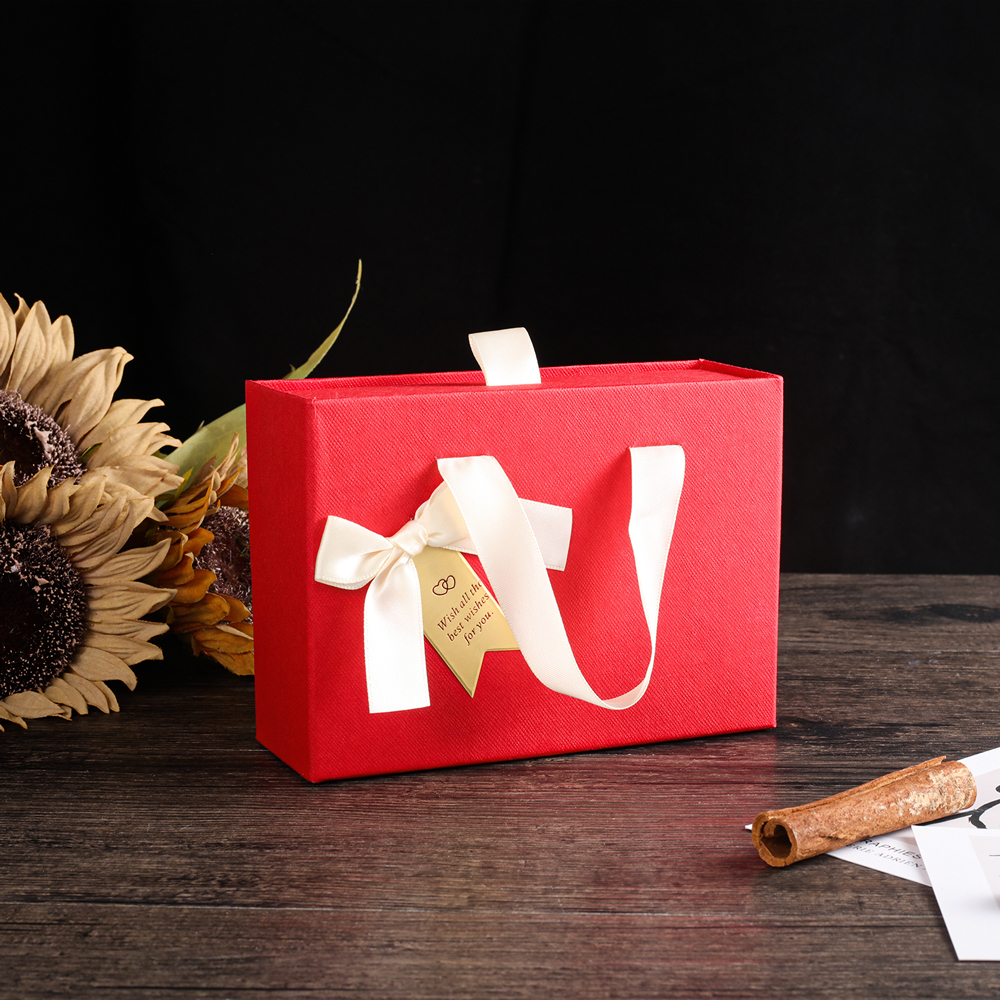 Hochwertige Rot Geschenbox-Tragbare Geschenkbox