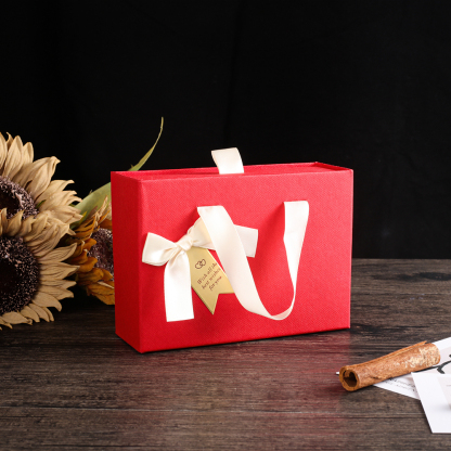 Hochwertige Rot Geschenbox-Tragbare Geschenkbox