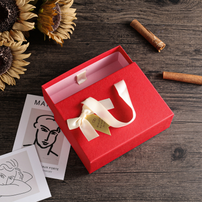 Hochwertige Rot Geschenbox-Tragbare Geschenkbox