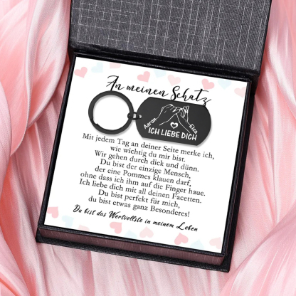 Personalisierter Paar-Schlüsselanhänger – „Fahr vorsichtig, ich brauche dich“