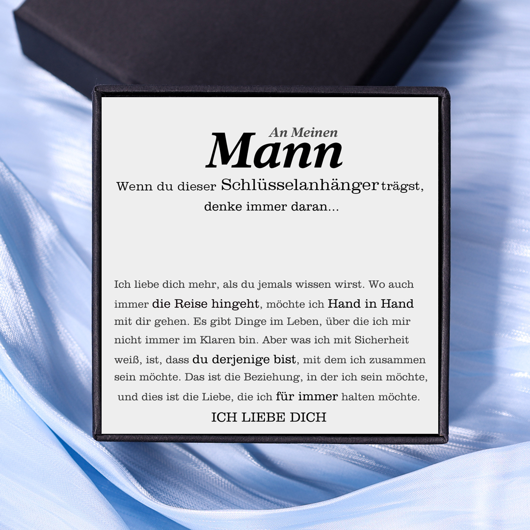 Geschenkkarte Set mit Box & Nachrichtenkarte-An meinen Mann