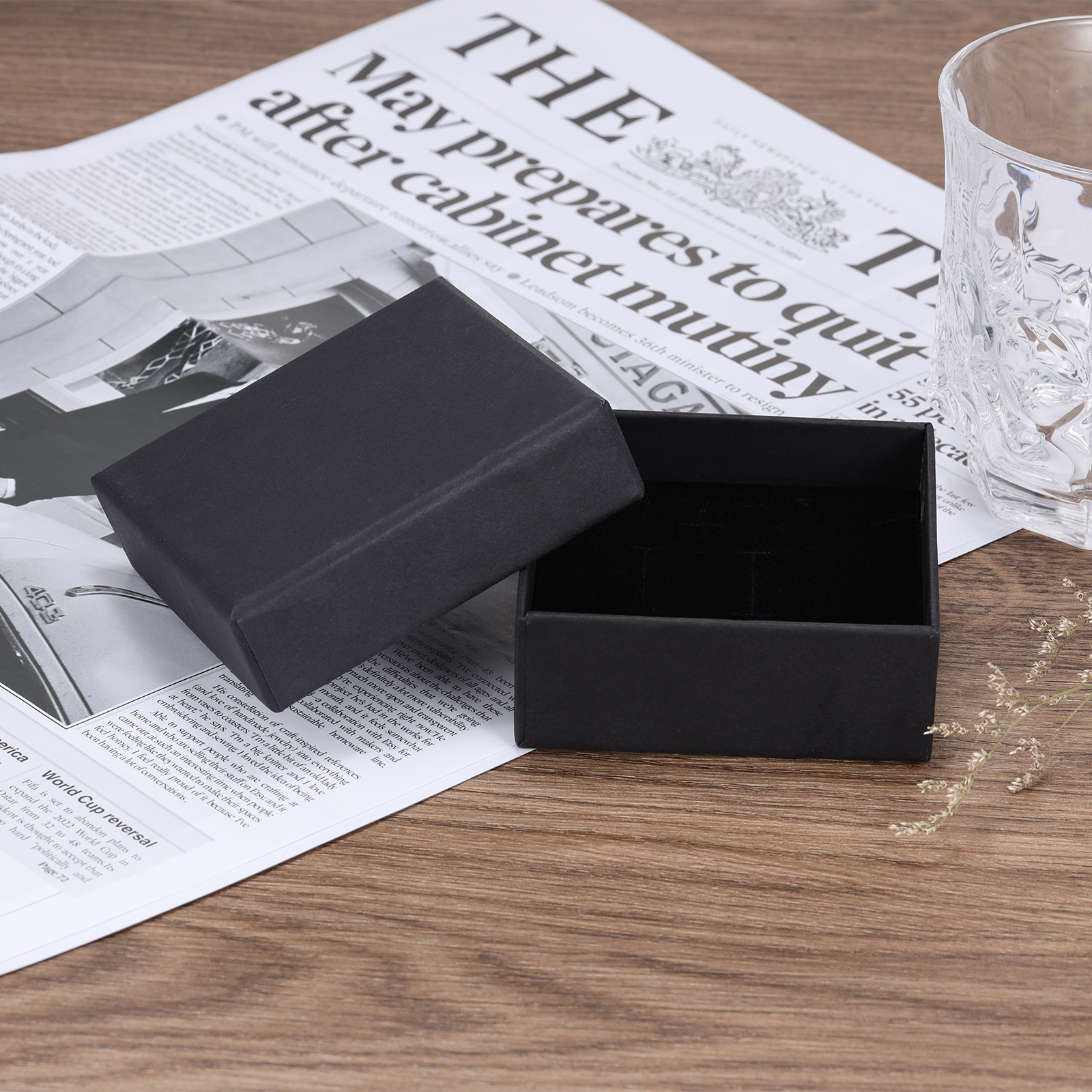 Personalisierte 1 Namen Herrenhalskette & Geschenkkarte & Geschenkbox Geschenkkarte Set für Papa