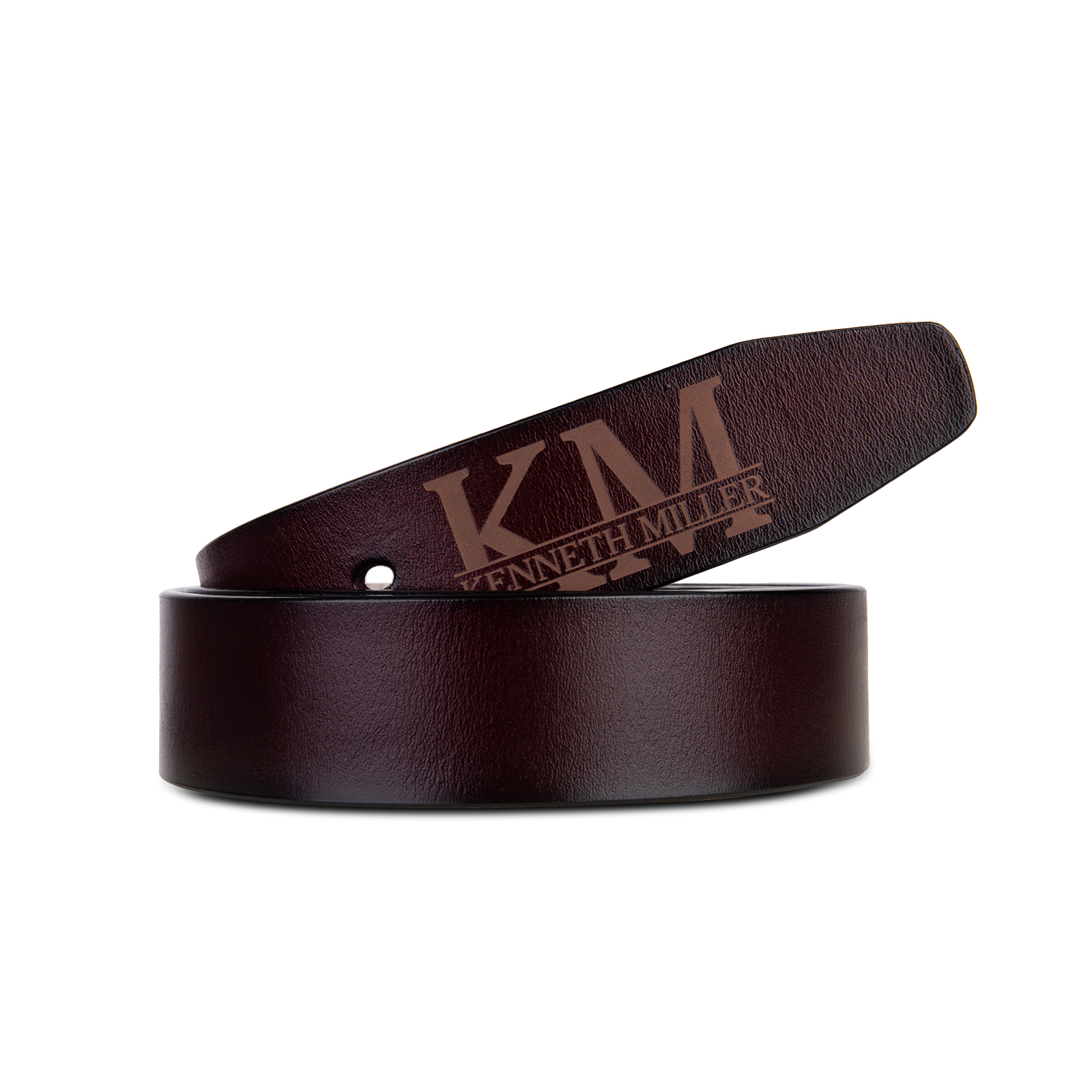Personalisierter 1 Name & Buchstabe Braun Herren Ledergürtel