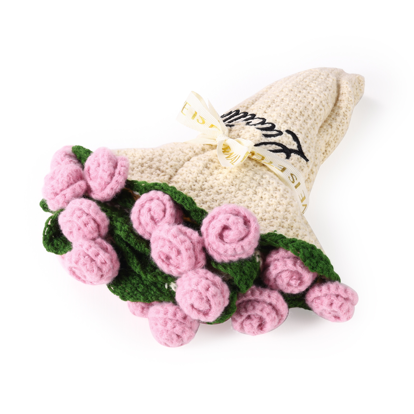 Handgemachter Häkelblumenstrauß personalisierbare Name Decke- Geschenk für Mama/Oma/Tochter