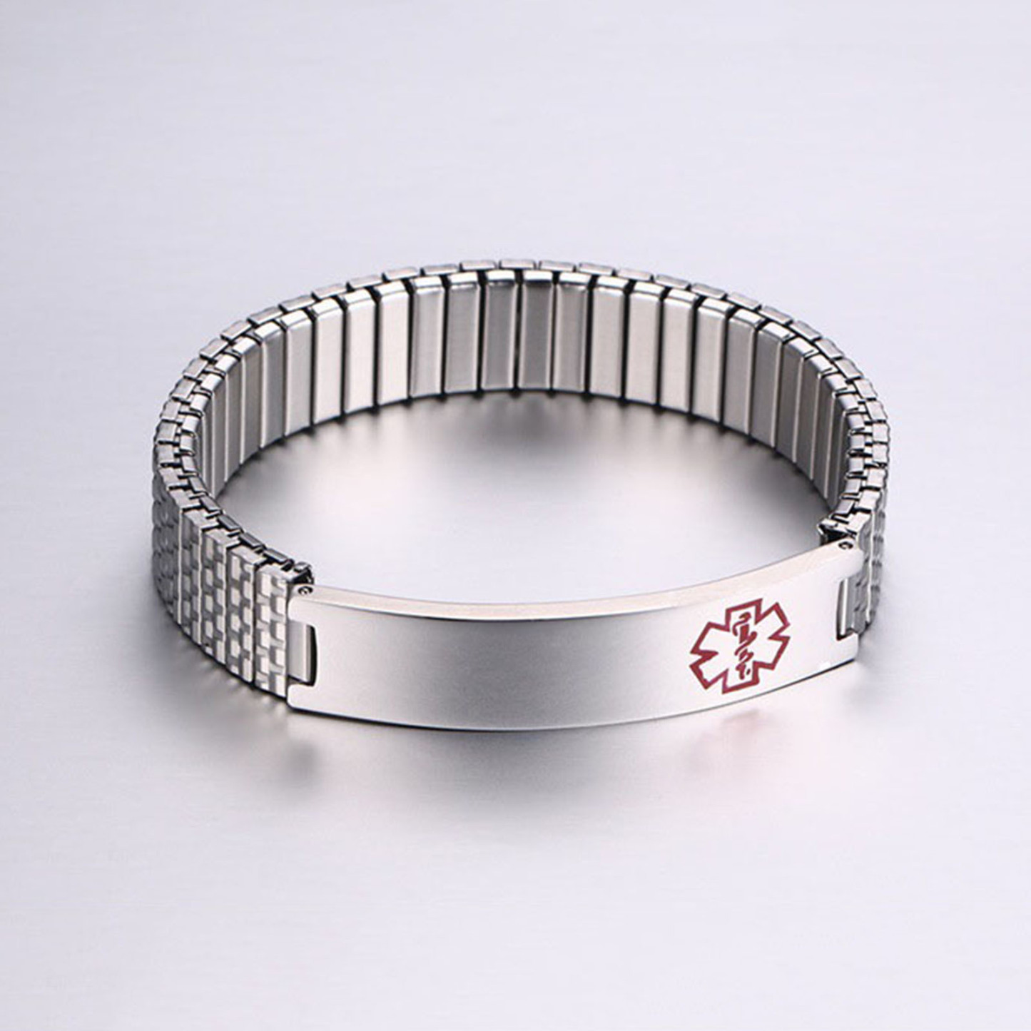 Personalisierte 4 Texte Edelstahl Notfall-Medizin-Armband in 3 Farben