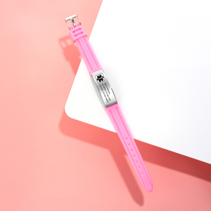 Personalisierte 3 Texte Edelstahl Armband – Notfall-Medizin-Armreif in 8 Farben