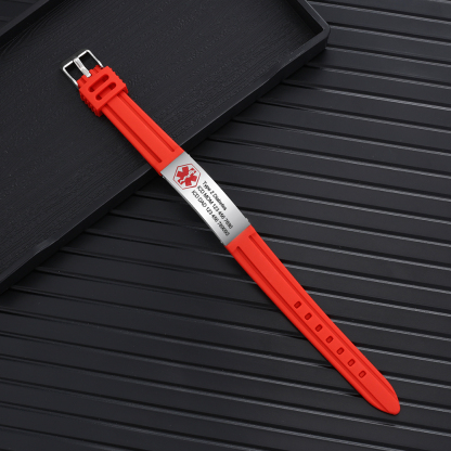 Personalisierte 3 Texte Edelstahl Armband – Notfall-Medizin-Armreif in 8 Farben