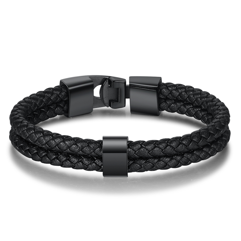 Personalisiertes Foto & Name & Buchstabe Geldbörse & 1 Name Schwarz Armband Geschenkpackung Geschenkbox Set für Opa