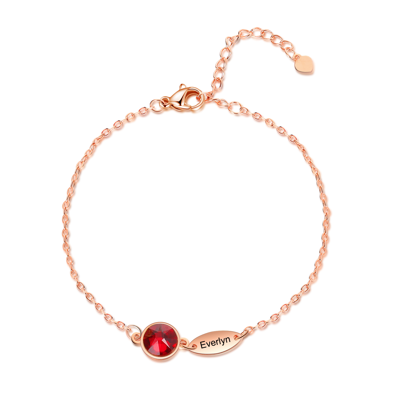 Personalisiertes Feines Armband mit 1–6 Namen und Geburtssteinen