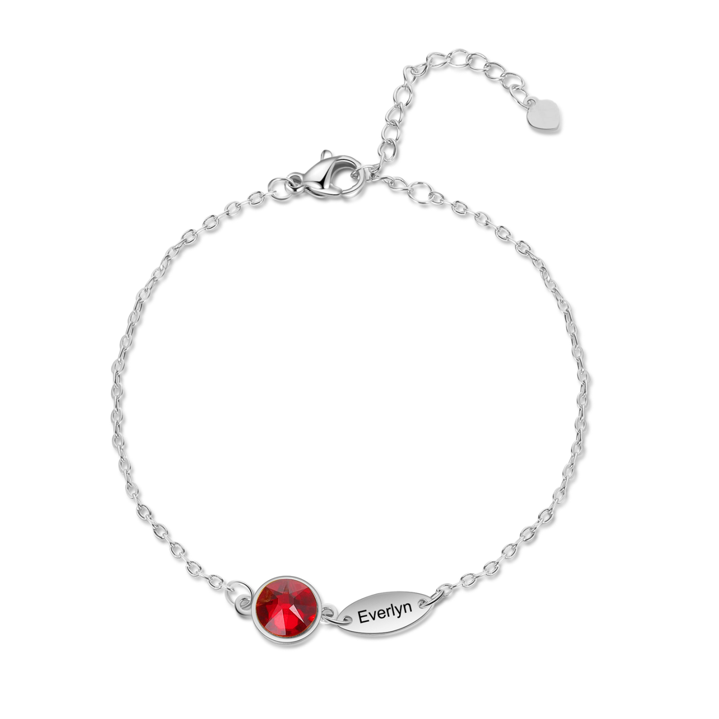 Personalisiertes Feines Armband mit 1–6 Namen und Geburtssteinen