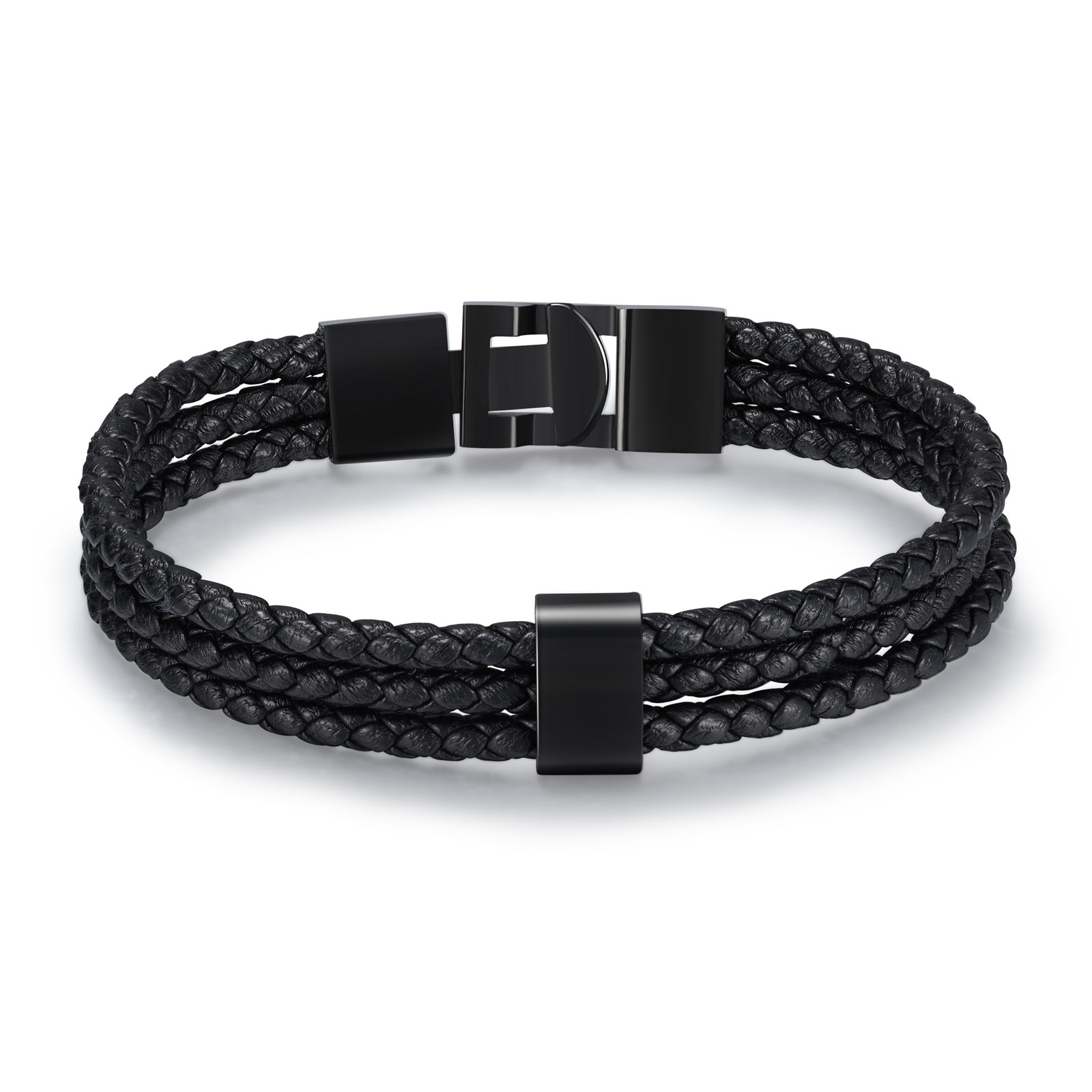 Personalisierter 1 Name Stammbaum-Namenskette mit 1 Geburtssteinen & 1 Name Herren Armband Geschenkbox-Set