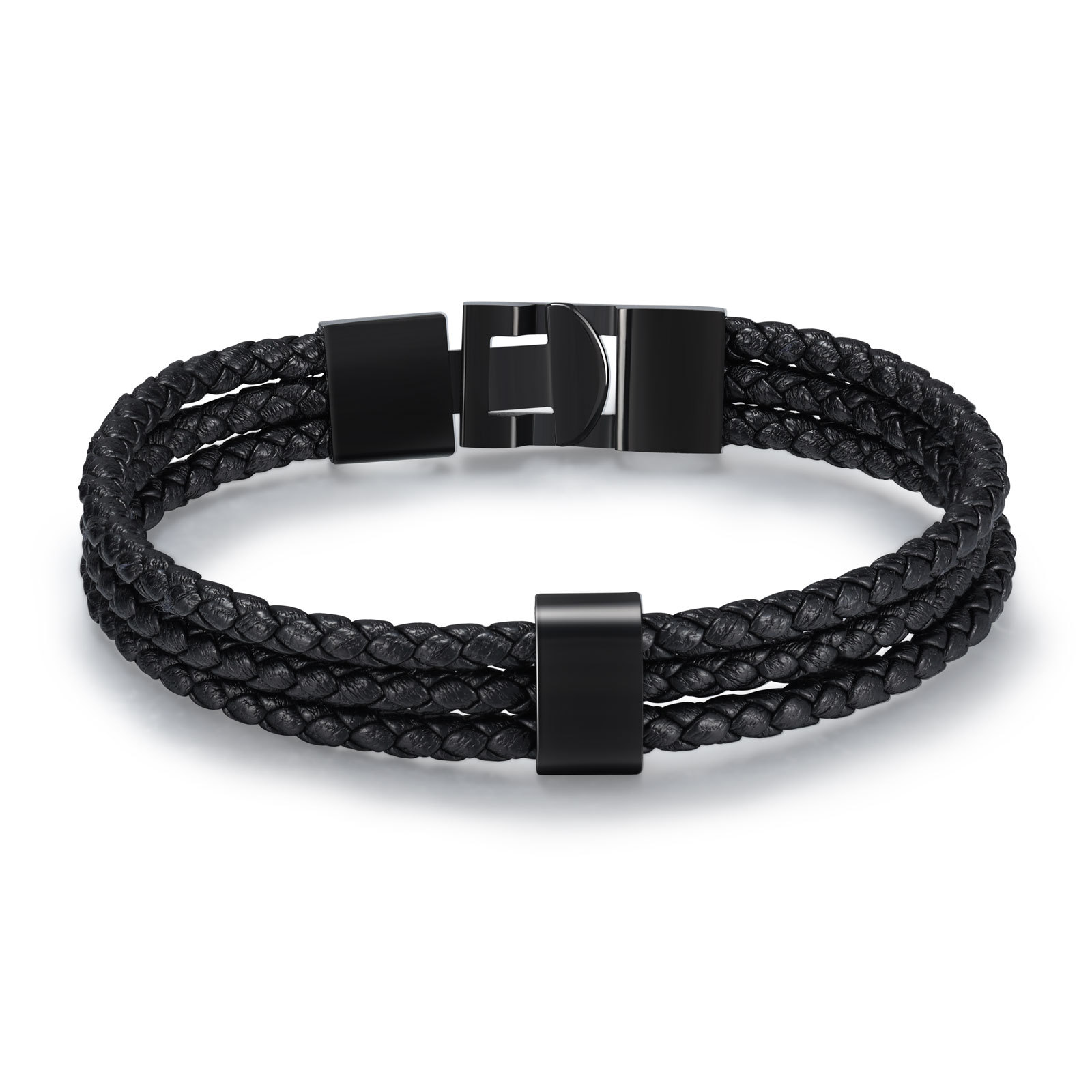 Personalisierter 1 Name Stammbaum-Namenskette mit 1 Geburtssteinen & 1 Name Herren Armband Geschenkbox-Set