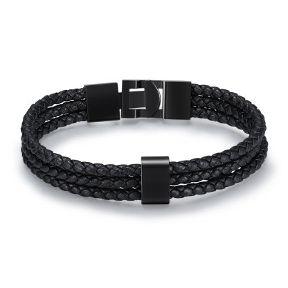 Personalisierter 1 Name Stammbaum-Namenskette mit 1 Geburtssteinen & 1 Name Herren Armband Geschenkbox-Set