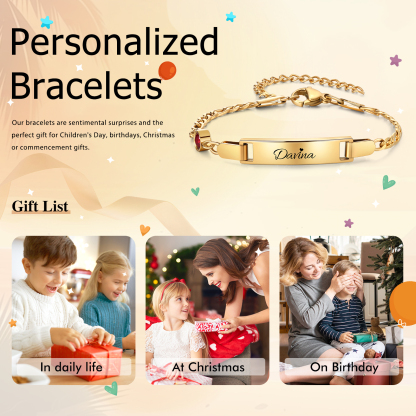 Personalisierter Name & Geburtsstein Babyarmband zur Geburt