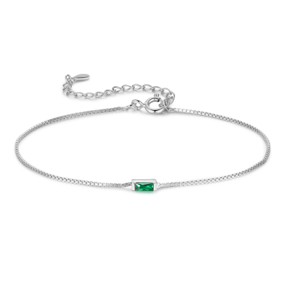 Personalisierbares Armband aus 925er Silber, altvergoldet, mit 2–6 individuellen Geburtssteinen