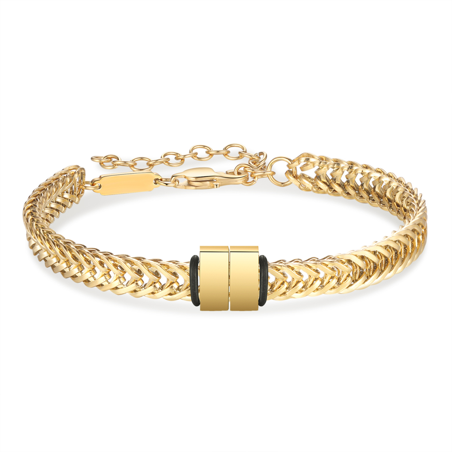 Personalisiertes 3 Namen Herren Edelstahl Armband