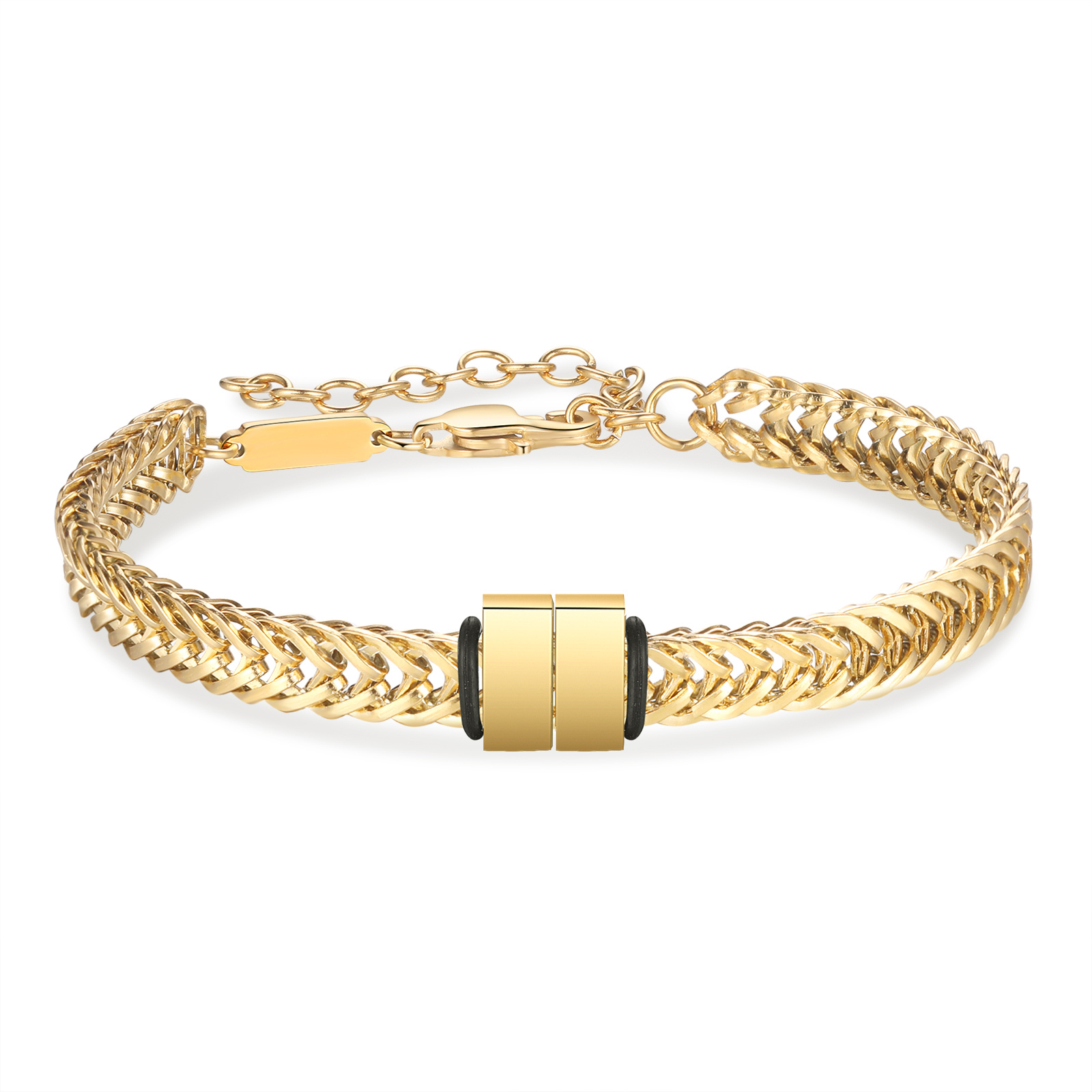 Personalisiertes 3 Namen Herren Edelstahl Armband