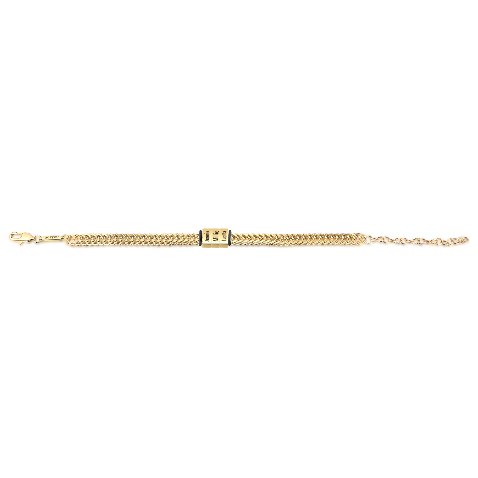 Personalisiertes 3 Namen Herren Edelstahl Armband