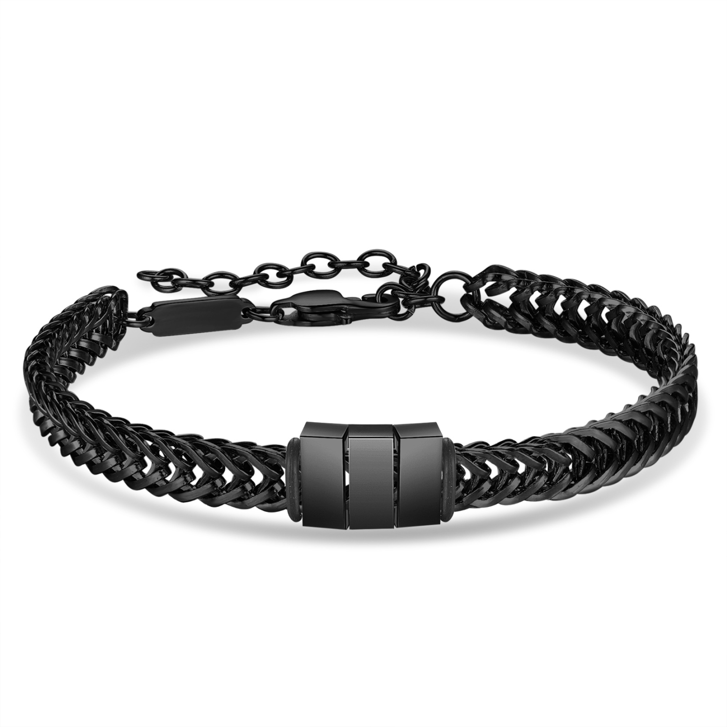 Personalisiertes 3 Namen Herren Edelstahl Armband