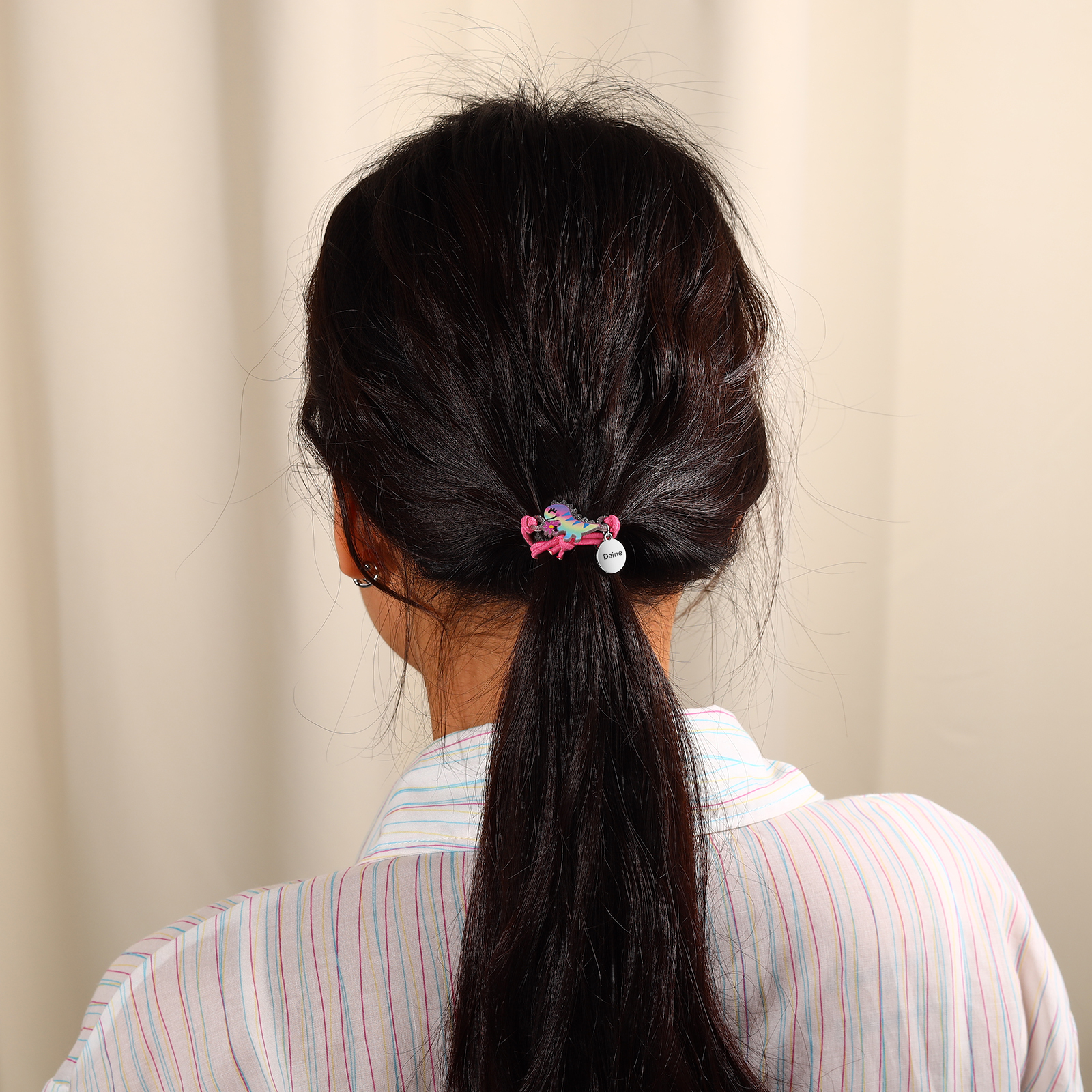 Personalisierter Name Dinos Gummiband Armband- Für das Schulkind-Schulanfang Geschenk mit Nachrichtenkarte