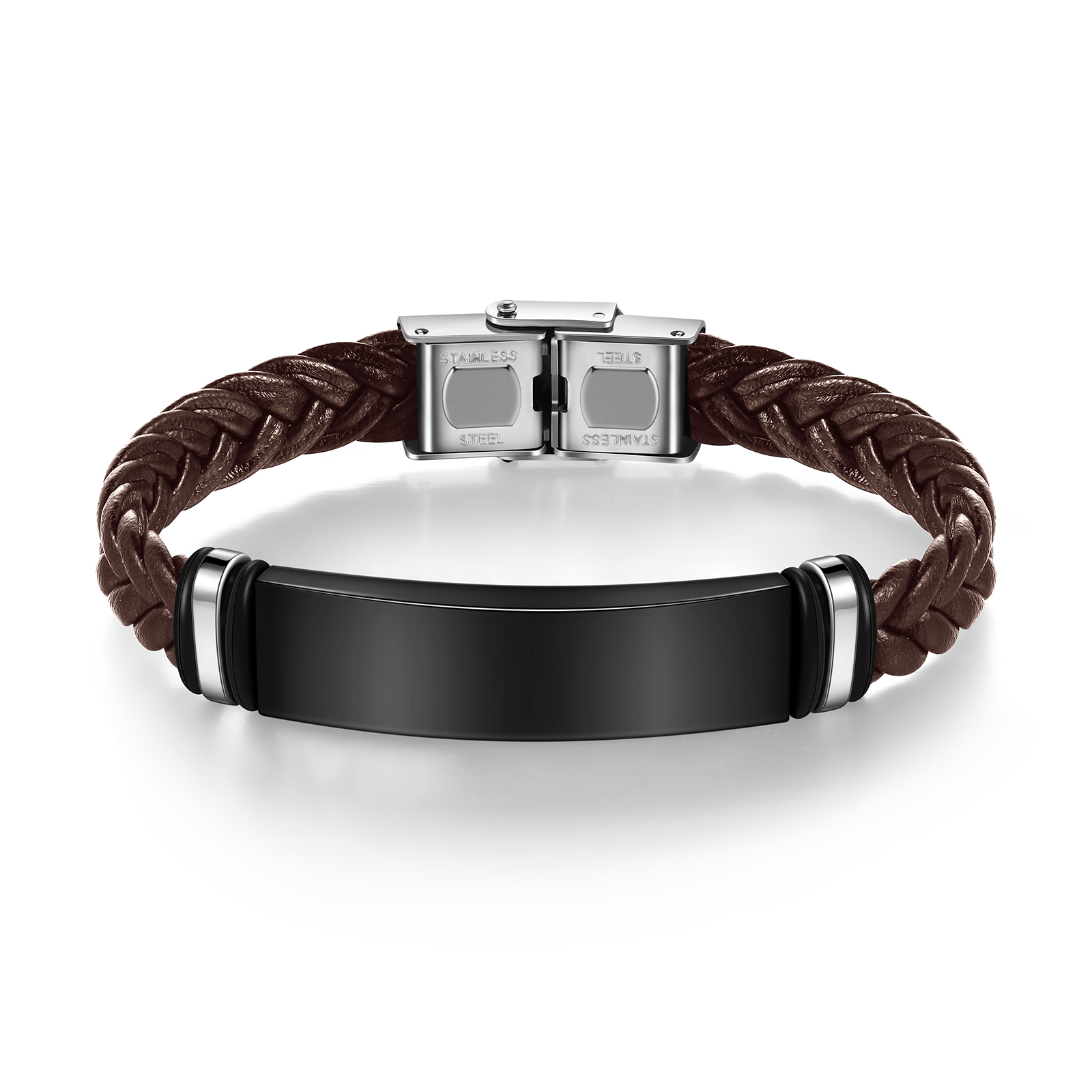 Herren Personalisiertes Foto Leder Edelstahl Armband – Ein einzigartiges Geschenk