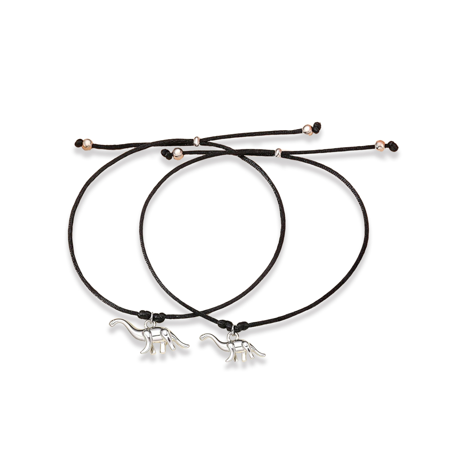 Dinos Armbänder Set mit 2 Ketten Für das Schulkind Vergesst nie, dass du stark und mutig bist wie ein Dino Schulanfang Geschenk mit Nachrichtenkarte