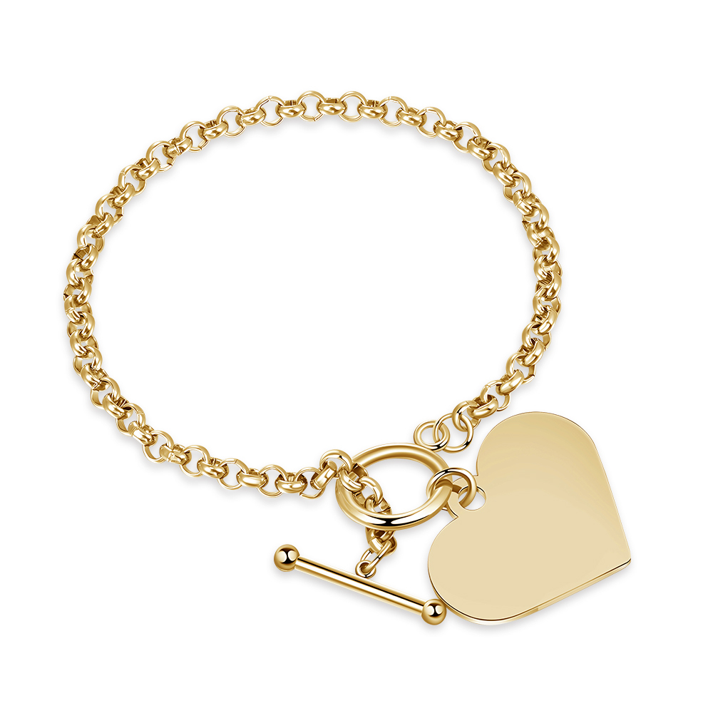 Personalisierte 1 Name & Foto Edelstahl Armband mit Herzanhänger – Gedenkarmband für immer – Erinnerungsgeschenk