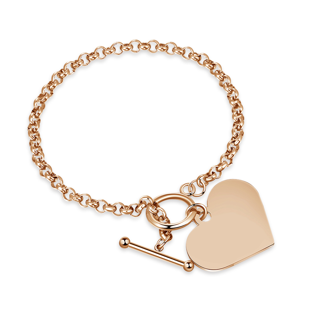 Personalisierte 1 Name & Foto Edelstahl Armband mit Herzanhänger – Gedenkarmband für immer – Erinnerungsgeschenk
