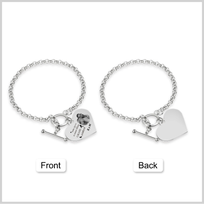 Personalisiertes Foto und Text Armband - Danke,dass du in meiner kleinen Galaxie existierst- Geschenk mit Nachrichtenkarte