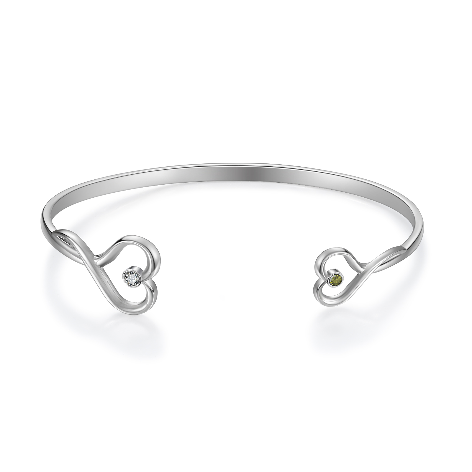 Personalisierte Text & Geburtssteine herzförmiges Armband für Mama/Tochter