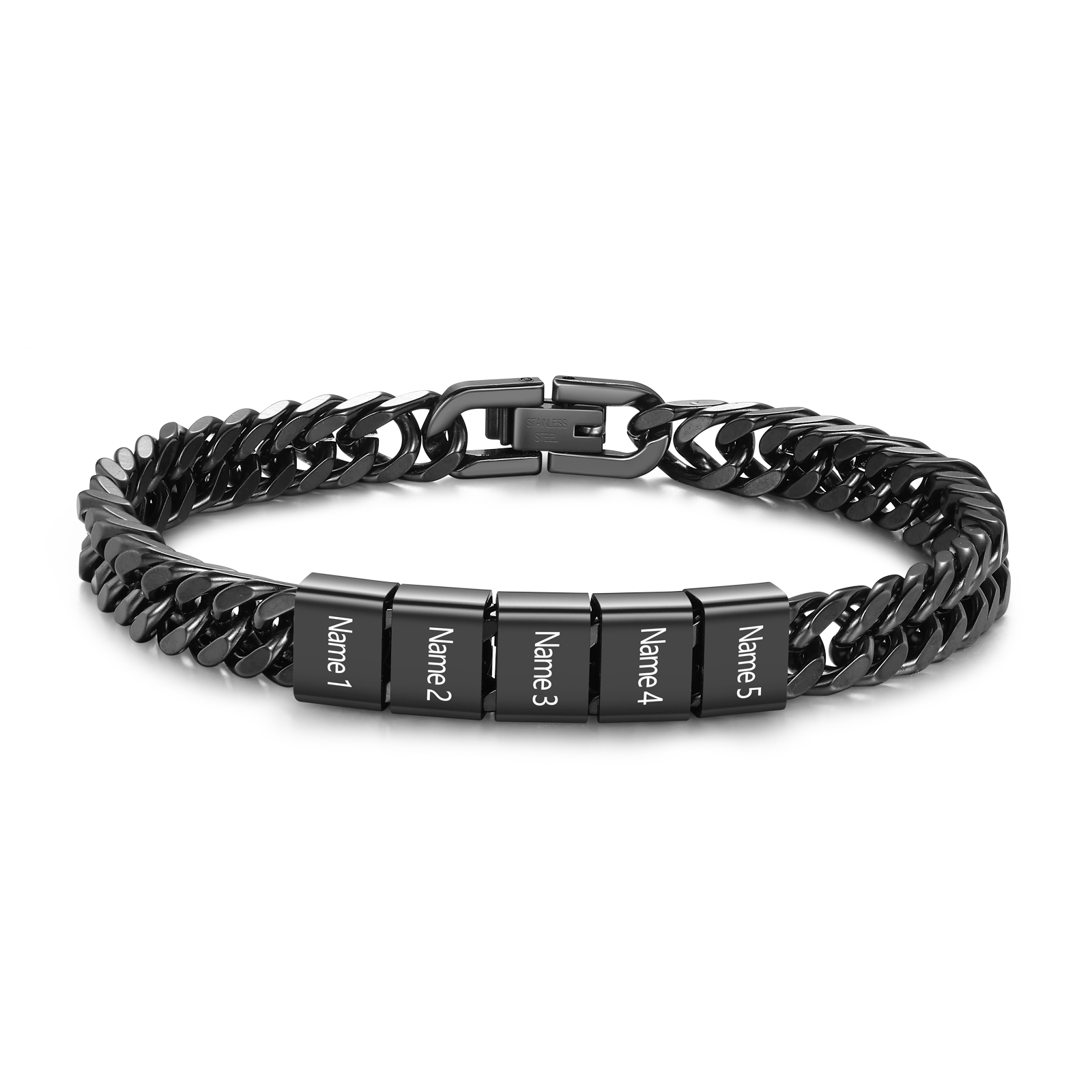 Personalisiertes 2-6 Namen Armband für Männer mit individueller Gravur – Geschenk für Opa/Papa